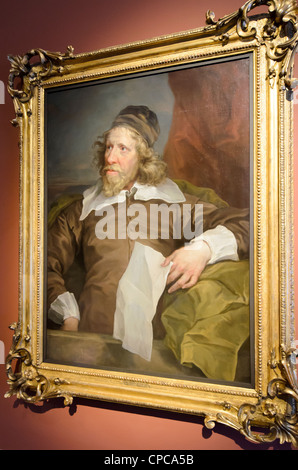 Portrait of Inigo Jones 1573-1652 the architect of the Queen's House by William Hogart 1697-1652 - Queen's House, Greenwich - London, England Stock Photo