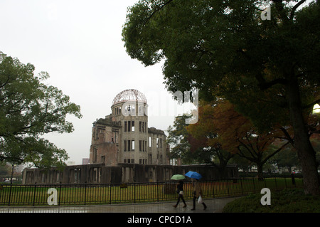 Ground Zero, the A bomb Dome, the only buidling remaining from the nuclear bombing, Hiroshima, Honshu, Japan Stock Photo