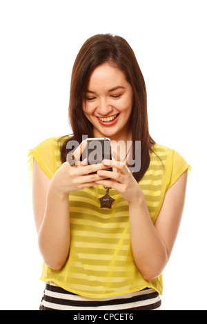 https://l450v.alamy.com/450v/cpcet6/beautiful-young-woman-using-a-mobile-phone-on-white-background-cpcet6.jpg