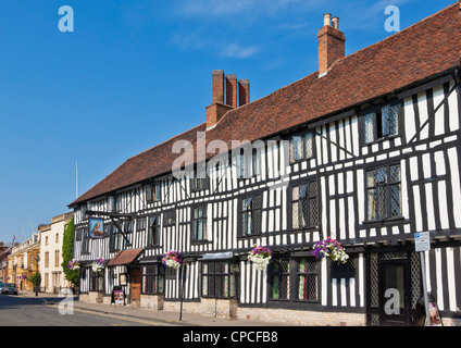 The Falcon Inn Stratford-upon-Avon city centre Warwickshire England UK GB EU Europe Stock Photo