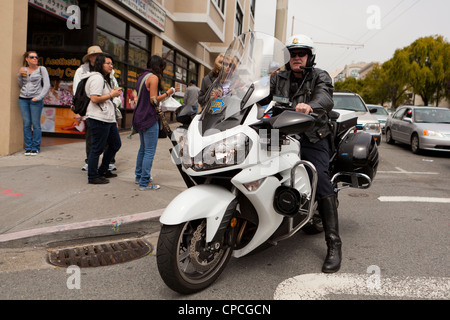 US motorcycle cop - San Francisco, California USA Stock Photo