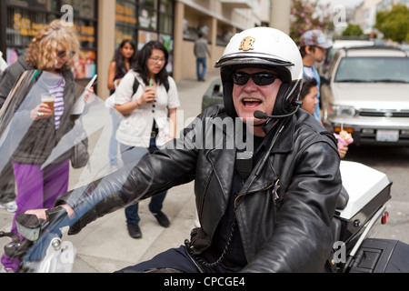 US motorcycle cop - San Francisco, California USA Stock Photo