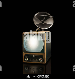 Movie projector with satellite Stock Photo