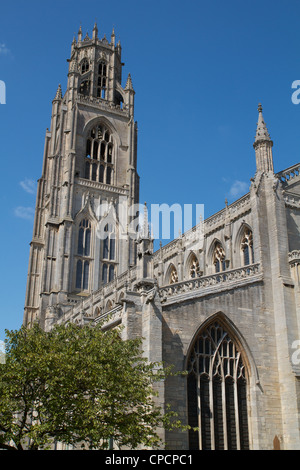 Boston cathedral in Boston, Lincolnshire, England. Home of the founding Fathers. Stock Photo