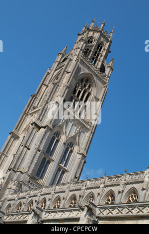 Boston cathedral in Boston, Lincolnshire, England. Home of the founding Fathers. Stock Photo