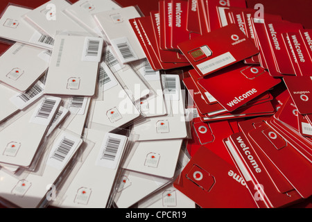 Vodafone SIM cards Stock Photo