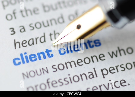 Client - Dictionary Series Stock Photo