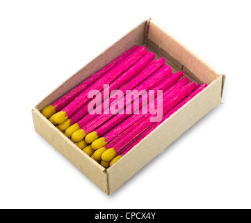 Old open Matchbox isolated, clipping path Stock Photo