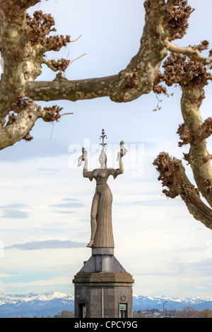 Imperia statue in the harbor of Constance, Baden-Wurttemberg, Germany Stock Photo