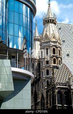 Haas Haus and Stephansdom, Vienna, Austria, Europe Stock Photo