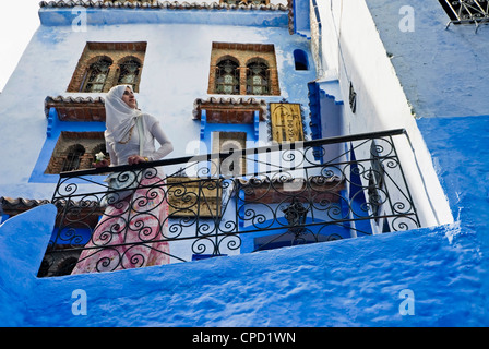 Chefchaouen (Chaouen), Tangeri-Tetouan Region, Rif Mountains, Morocco, North Africa, Africa Stock Photo