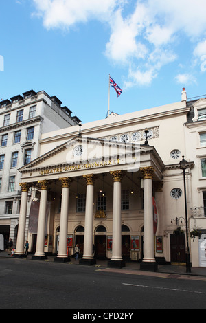 Classical facade of the Theatre Royal Haymarket, London, England, United Kingdom, Europe Stock Photo