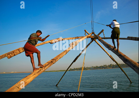 Chinese fishing nets, Fort Cochin (Kochi), Kerala, India, Asia Stock Photo