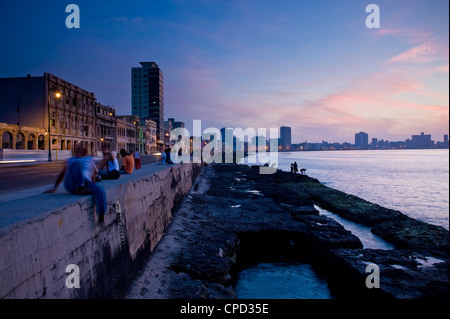 The Malecon, Havana, Cuba, West Indies, Central America Stock Photo