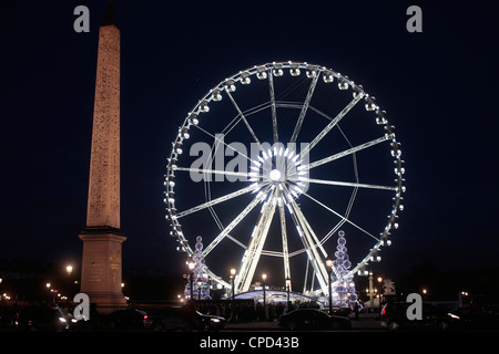 Ferris wheel at Place de la Concorde, Paris, France, Europe Stock Photo