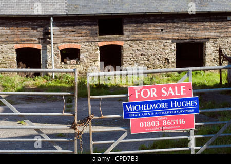 Barn conversion for sale,advertising, agent, banner, estate, home, house, housing, insert, investment, listing, market, marketin Stock Photo