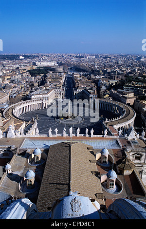 View from the Dome of Saint Peter's Basilica. Vatican City, Rome, Italy Stock Photo