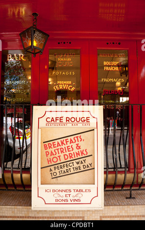 Cafe Rouge exterior, Bridge St, Cambridge UK Stock Photo