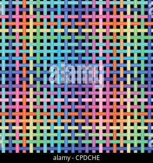 illustration of seamless colorful crossed graphic pattern. Stock Photo