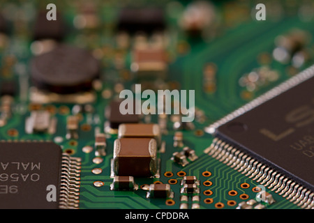 circuitry on a hard drive circuit board Stock Photo