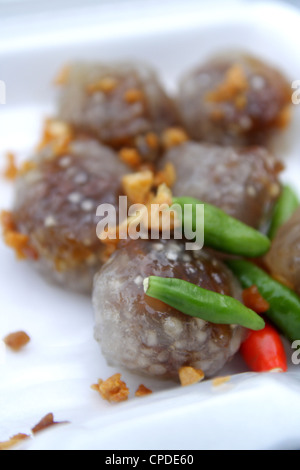 Thai Tapioca Pearl Dumplings (Saku Sai) Stock Photo