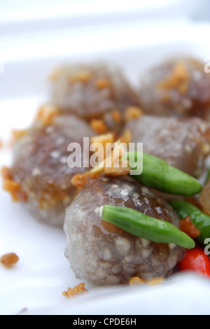 Thai Tapioca Pearl Dumplings (Saku Sai) Stock Photo