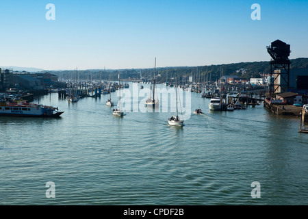 Harbour entrance to Cowes, Isle of Wight, England, United Kingdom, Europe Stock Photo