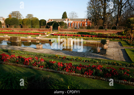 View across the Sunken Garden to the Orangery, Kensington Gardens, London, UK Stock Photo