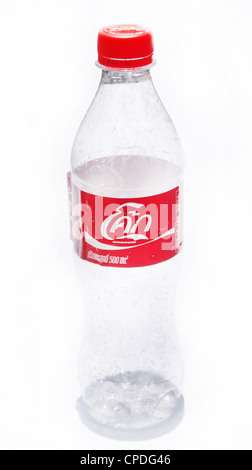 Empty Plastic Coke bottle Stock Photo