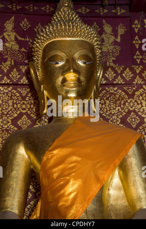 Buddha statue, Wat Si Bun Heuang, Luang Prabang, Laos, Indochina, Southeast Asia, Asia Stock Photo