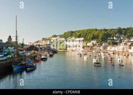 Morning light on the River Looe at Looe in Cornwall, England, United Kingdom, Europe Stock Photo