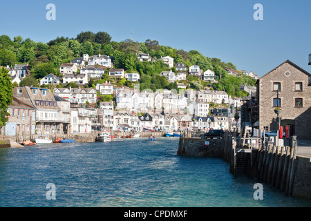 The harbour in Looe in Cornwall, England, United Kingdom, Europe Stock Photo