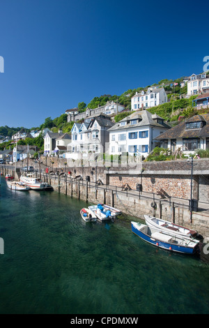 Riverside properties at Looe, Cornwall, England, United Kingdom, Europe Stock Photo