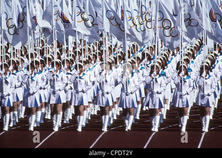 Opening Ceremonies at the1988 Olympic Summer Games, Seoul Korea. Stock Photo