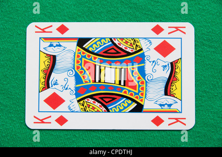 A Colourful Photo of a Isolated King Playing Card Stock Photo