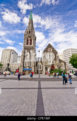 Cathedral Square Christchurch New Zealand Stock Photo