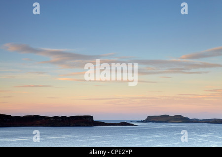 Morning colours with a view across Loch Bracadale, Isle of Skye, Inner Hebrides, Scotland, UK Stock Photo