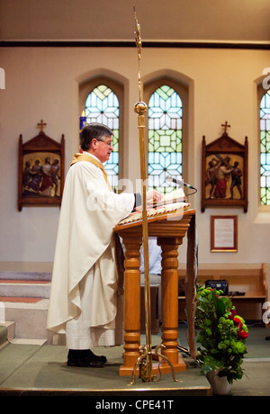 Catholic priest celebrates Mass in the church Stock Photo: 20765705 - Alamy