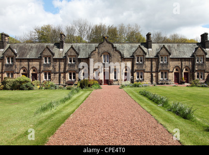 Methold Almshouses were built in 1863 Beamish, Co. Durham north east England UK Stock Photo