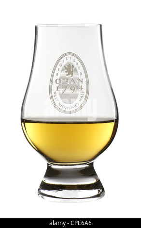 Oban whisky in its own tasting glass Stock Photo
