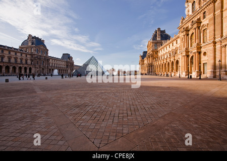 The Pyramid at the Louvre Museum, Paris, France, Europe Stock Photo