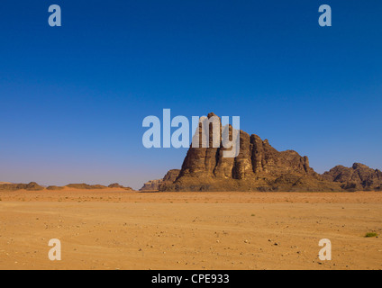 Seven Pillars Of Wisdom, Wadi Rum Desert, Jordan Stock Photo
