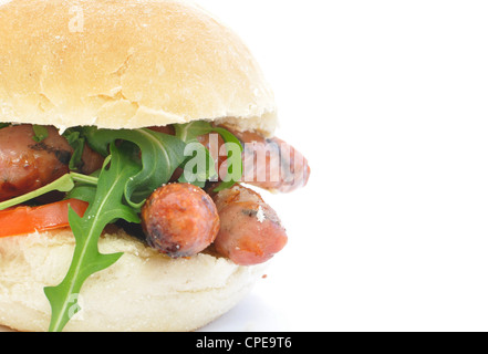 Sausage sandwich Stock Photo