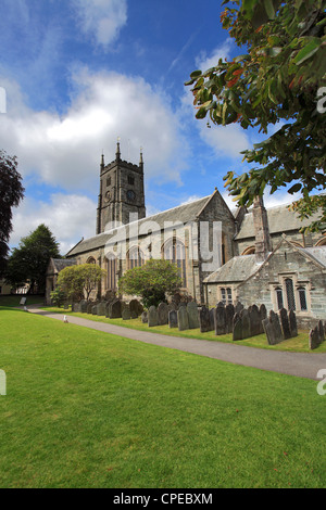 Summer, St Eustachius church, Tavistock town, Dartmoor National Park, Devon, England, UK Stock Photo