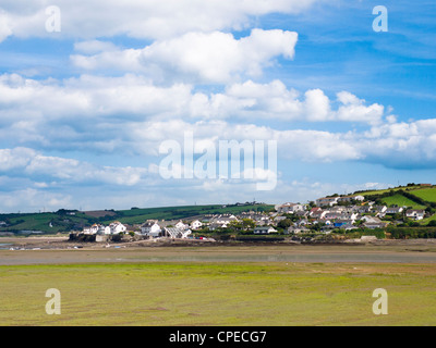 Appledore and Skern saltlats beside the Taw and Torrage estuary, Devon, England. Stock Photo