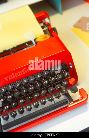Red Typewriter Stock Photo
