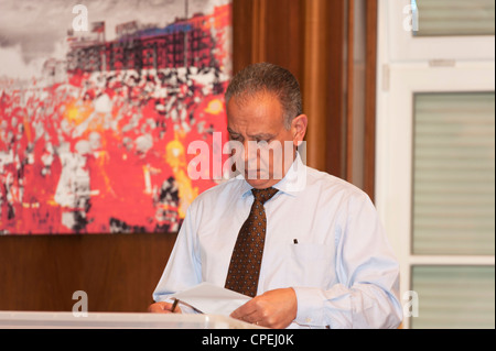 Egyptian Ambassador to Austria during the opening envelopes of votes. Stock Photo