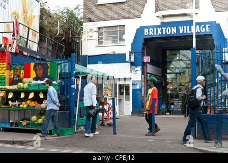 Brixton Village market entrance Stock Photo