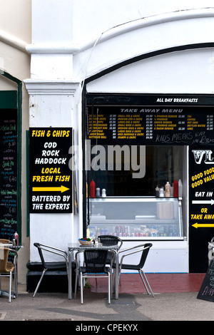 Pavement Cafe near The Pier in Southend-on-Sea Stock Photo