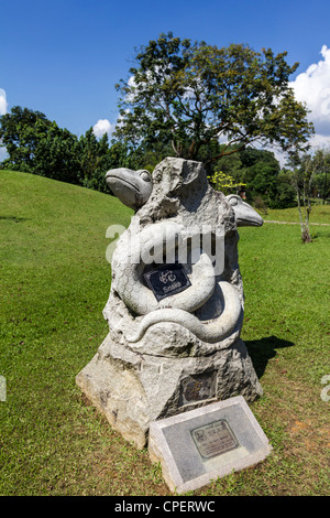 Year of the snake statue in Chinese and Japanese Gardens, Singapore Stock Photo